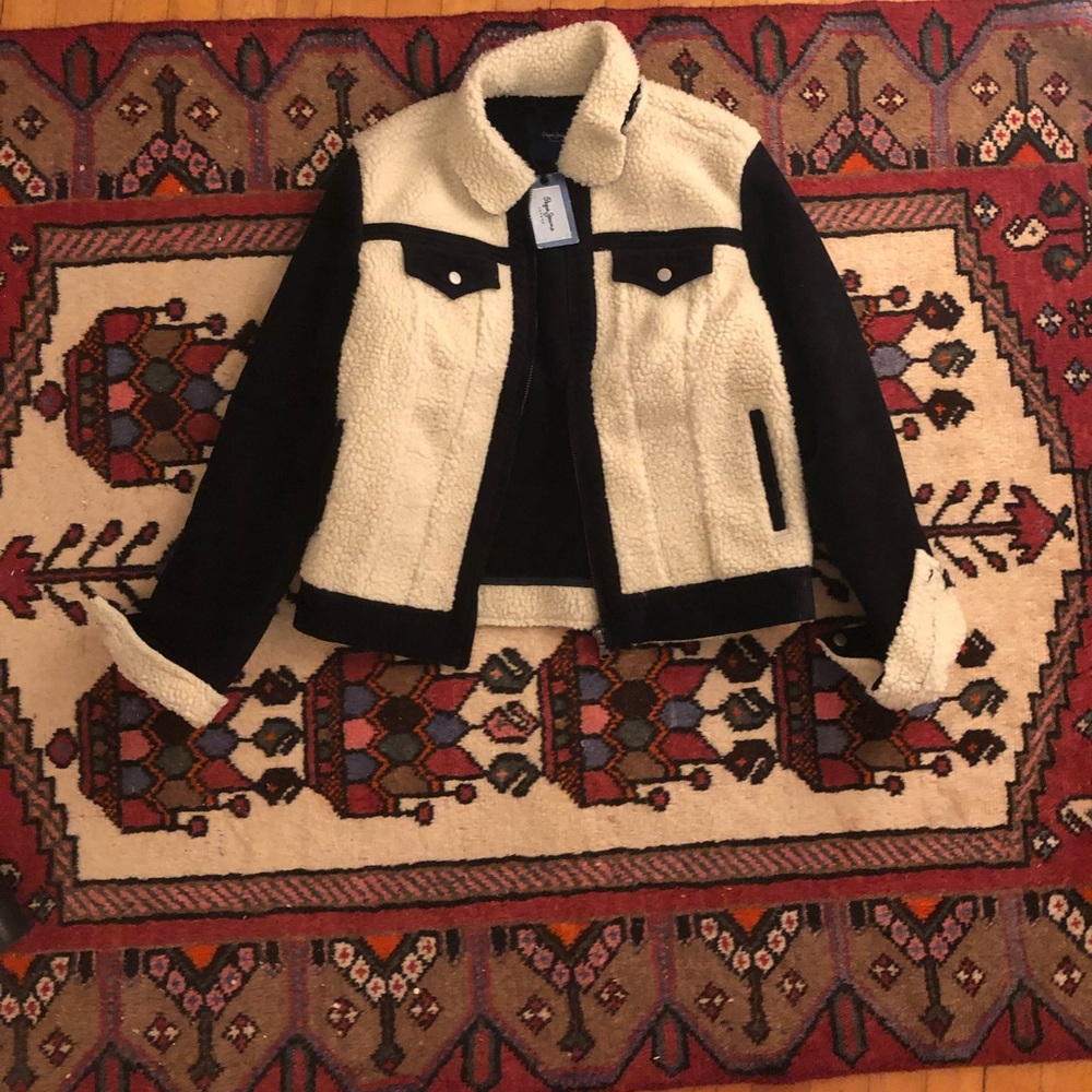 Pepe jeans sherpa corduroy jacket NWT